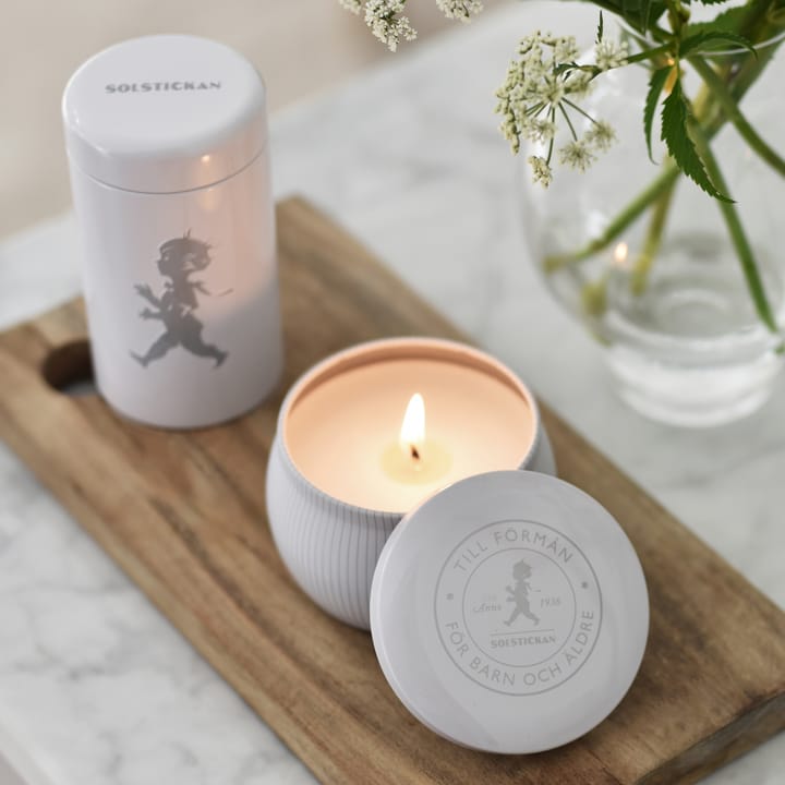 Solstickan ギフトボックス アロマキャンドル + マッチスティックチューブ, White-scented candle eucalyptus Solstickan Design