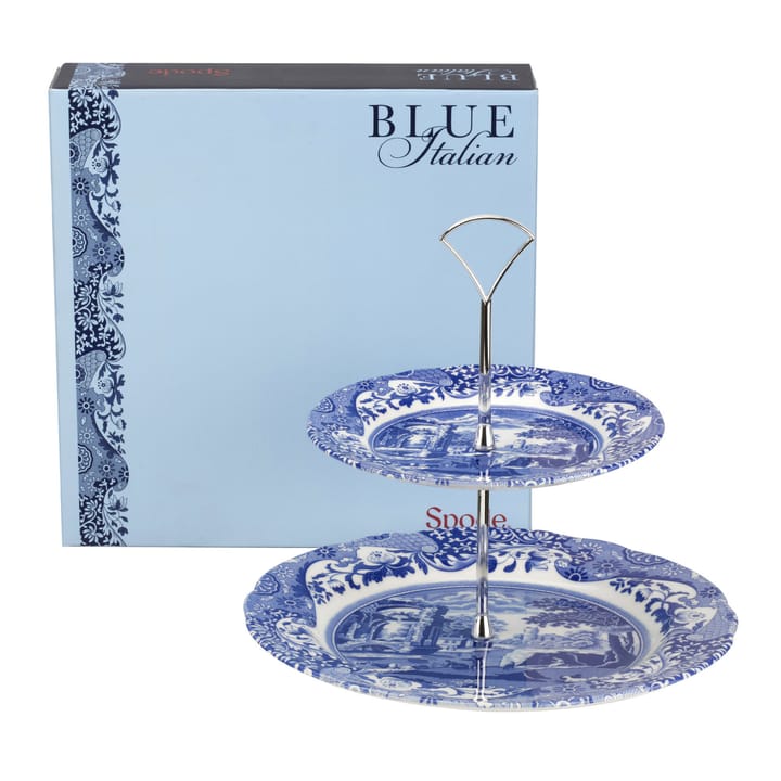 ブル― イタリアン 2-tier ケーキスタンド, 2-Tier Spode | スポード