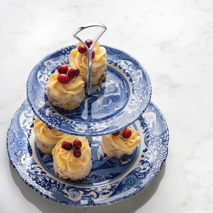 ブル― イタリアン 2-tier ケーキスタンド, 2-Tier Spode | スポード