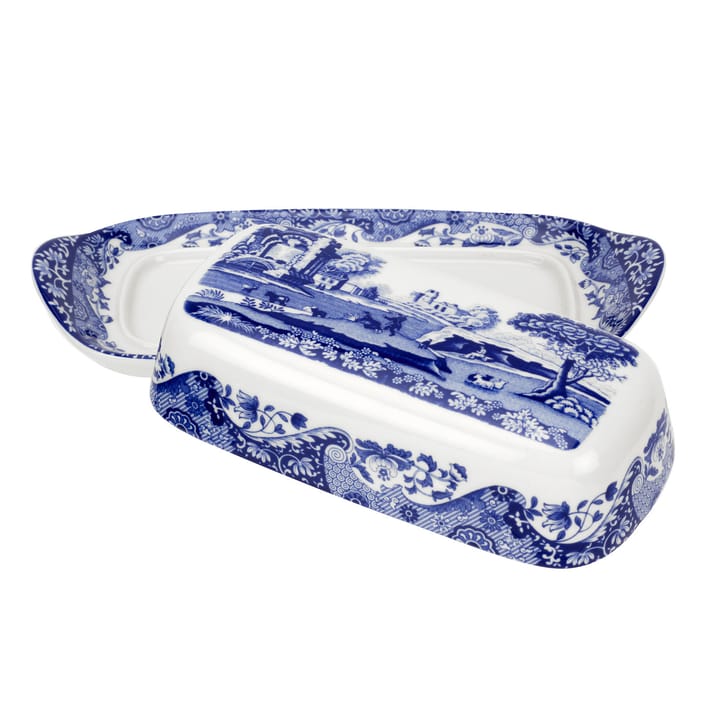 ブル― イタリアン バターディッシュ, 20 x 10 cm/ 8 x 4 inch Spode | スポード