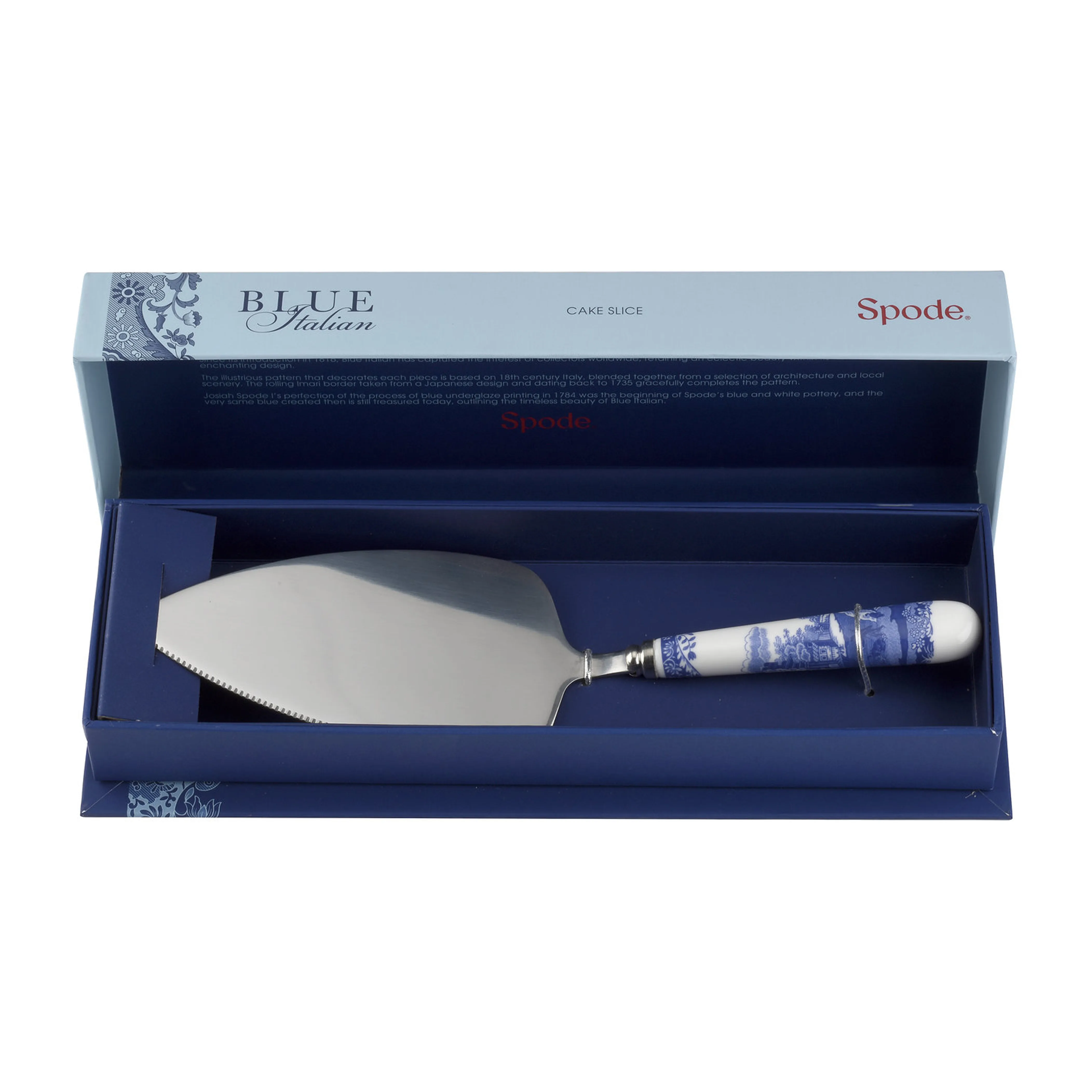 Spode | スポード からのBlue Italian ケーキスライス 25 cm