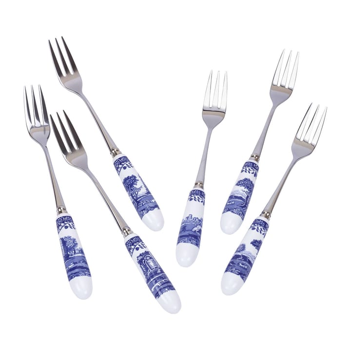 Blue Italian デザート フォーク 6パック - Ceramic-stainless steel - Spode | スポード