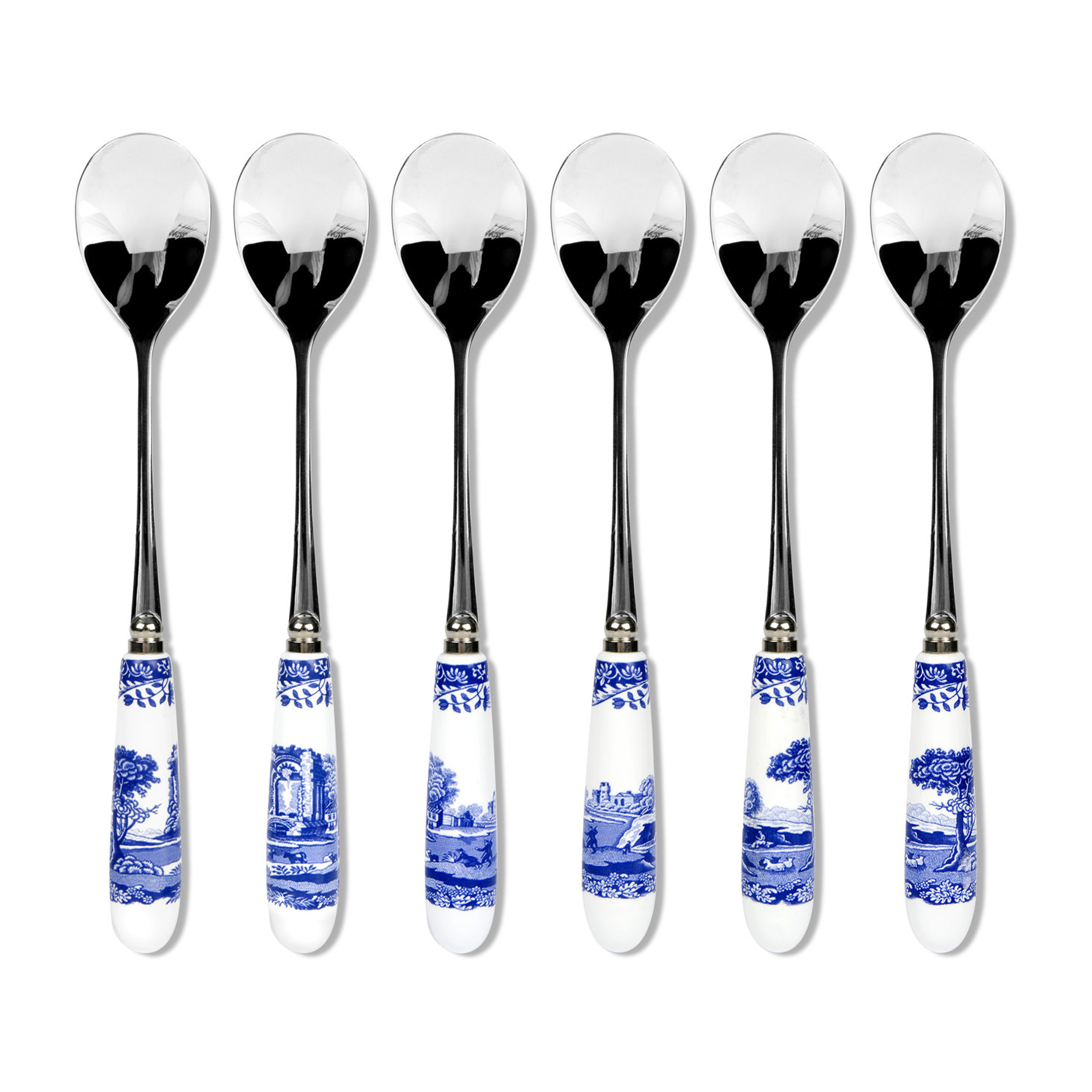 Spodeスポード ブルーイタリアン フォーク スプーンセット スポード ブルーイタリアン ペストリーフォークセット 6pcs