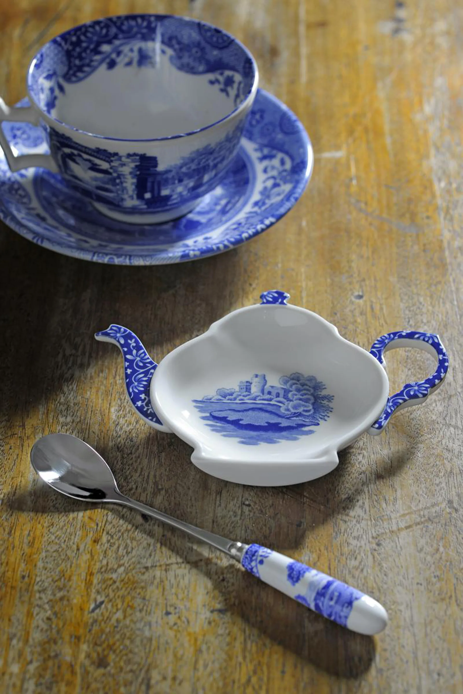 Blue Italian ティースプーン 6パック, Ceramic-stainless steel Spode | スポード