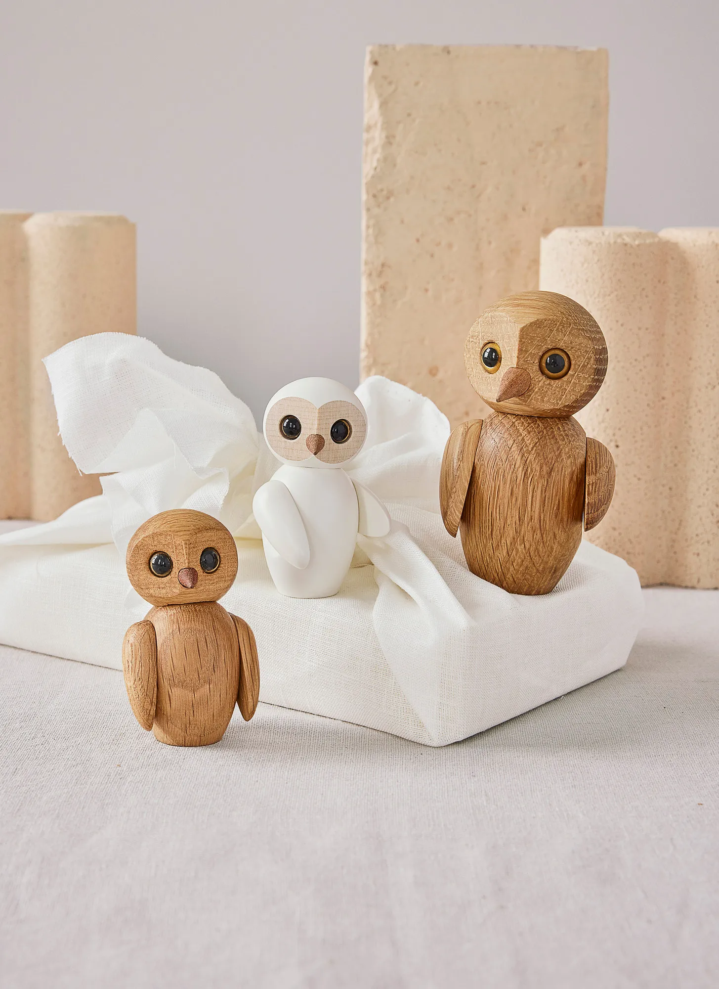 Wise フクロウ デコレーション 7 cm, White Spring Copenhagen