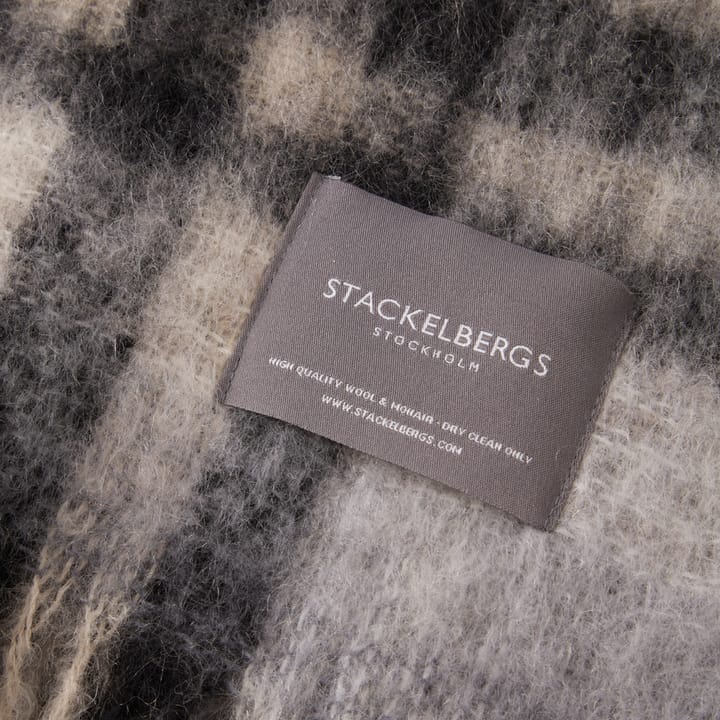 Mohair ブランケット, Black & Slate Check Stackelbergs