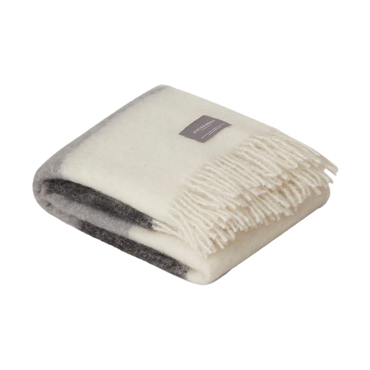 Mohair ブランケット - Black. Slate & White Stripe - Stackelbergs | シュタッケルバーグ