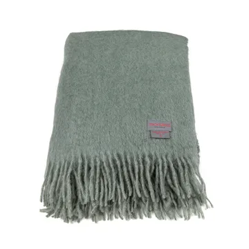 モヘアブランケット - Sea foam & green bay melange - Stackelbergs