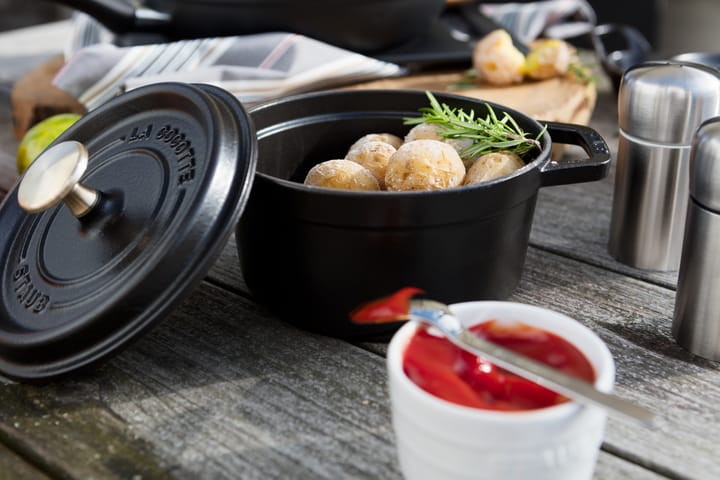 ストウブ ラウンドココット 鋳鉄 1.2 L, Black STAUB | ストウブ