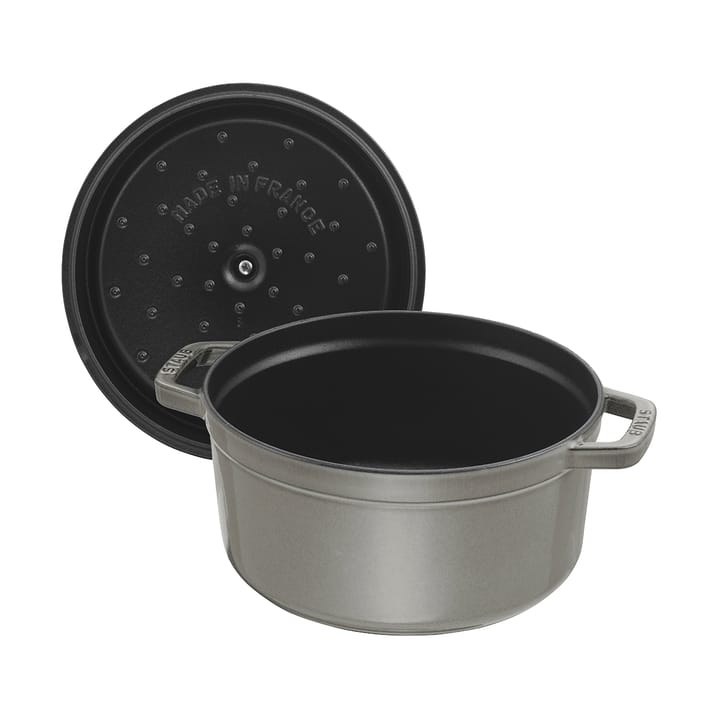 ストウブ ラウンドココット 鍋 鋳鉄 12.6 L, Graphite gray STAUB | ストウブ
