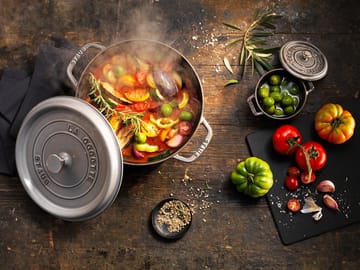ストウブ ラウンドココット 鍋 鋳鉄 12.6 L - Graphite gray - STAUB | ストウブ