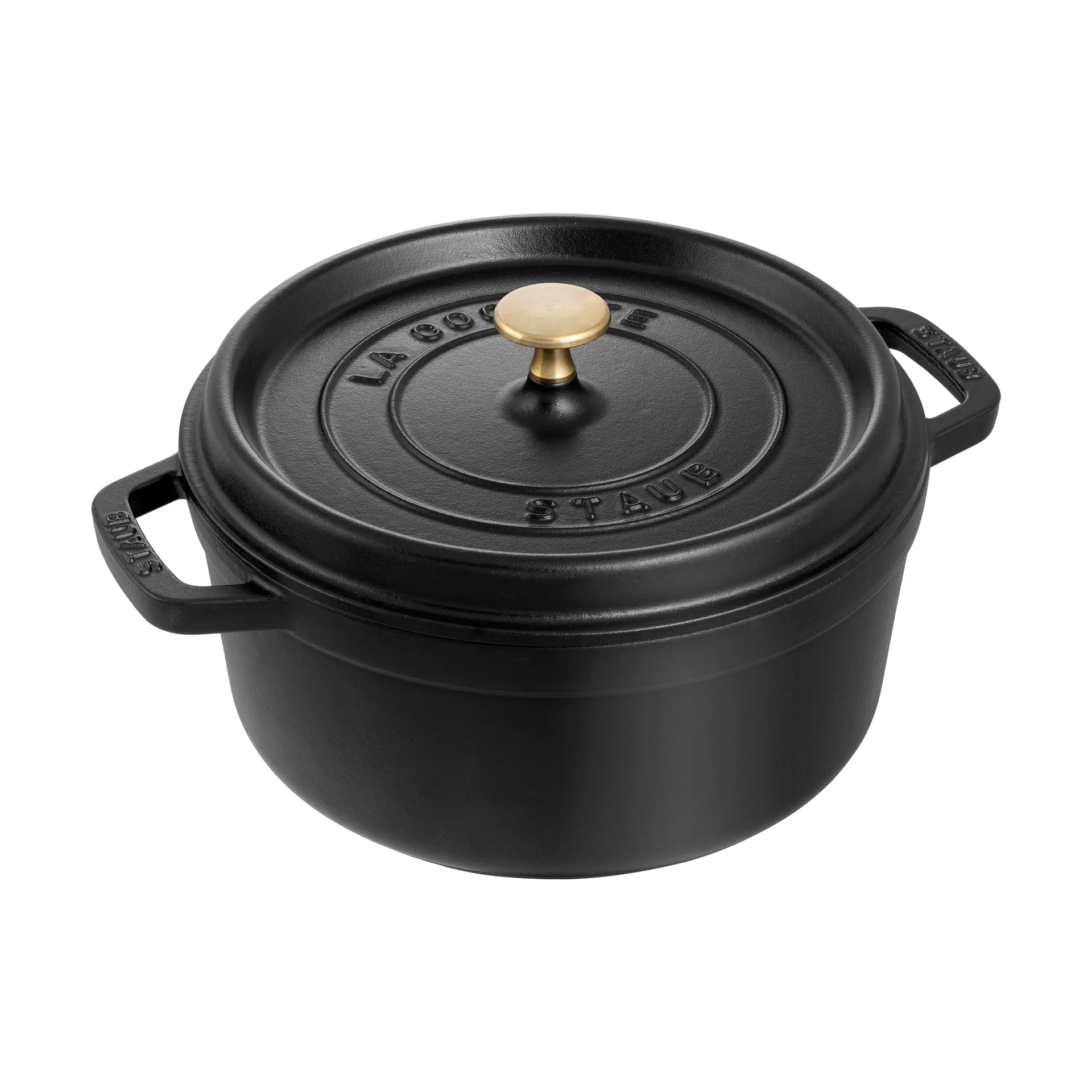 ストウブ  ラウンドココット 鍋 鋳鉄 2.6 L, Black STAUB | ストウブ