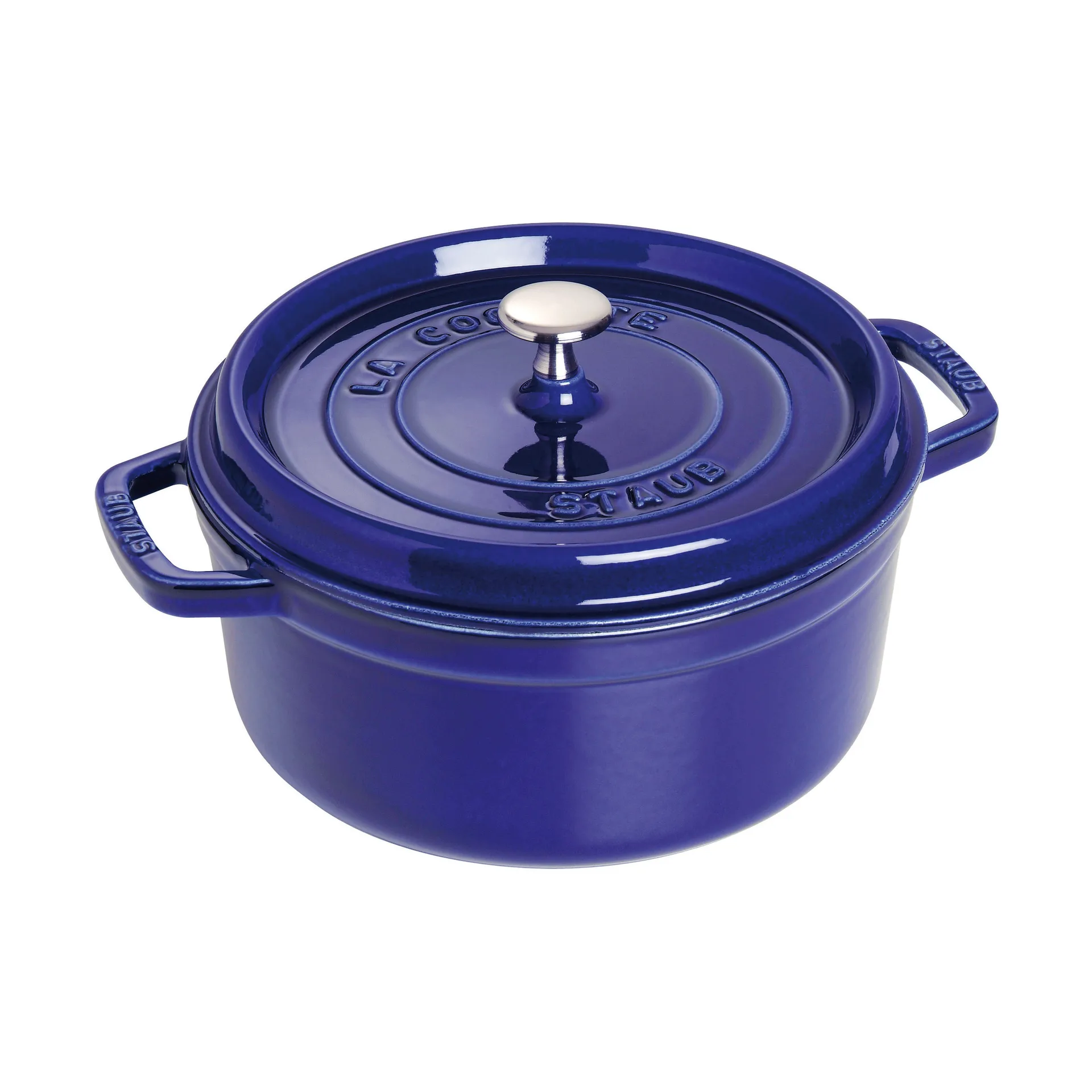 ストウブ  ラウンドココット 鍋 鋳鉄 2.6 L, Dark blue STAUB | ストウブ