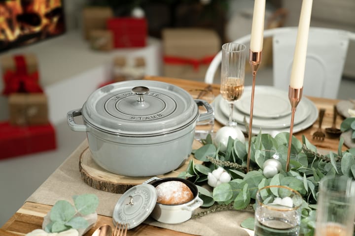 ストウブ  ラウンドココット 鍋 鋳鉄 2.6 L, Graphite gray STAUB | ストウブ