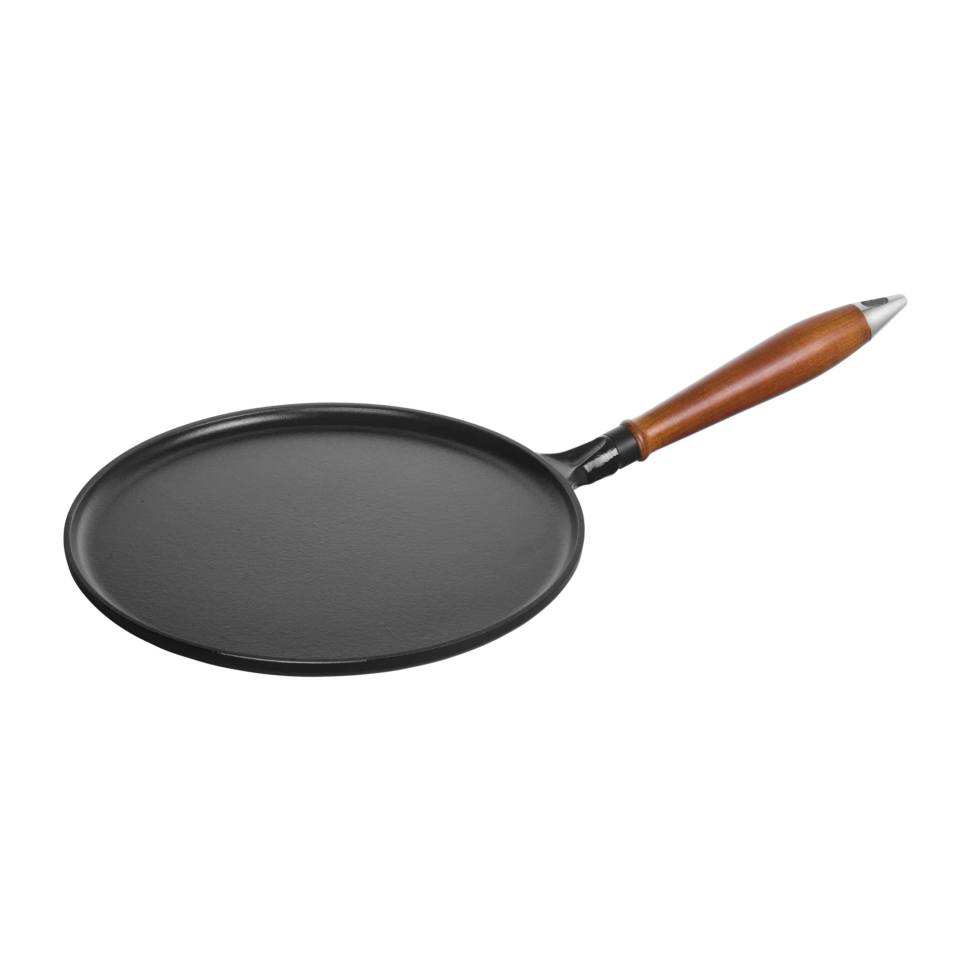 ヴィンテージ パンケーキパン 木製ハンドル付き Ø28 cm, Black STAUB | ストウブ