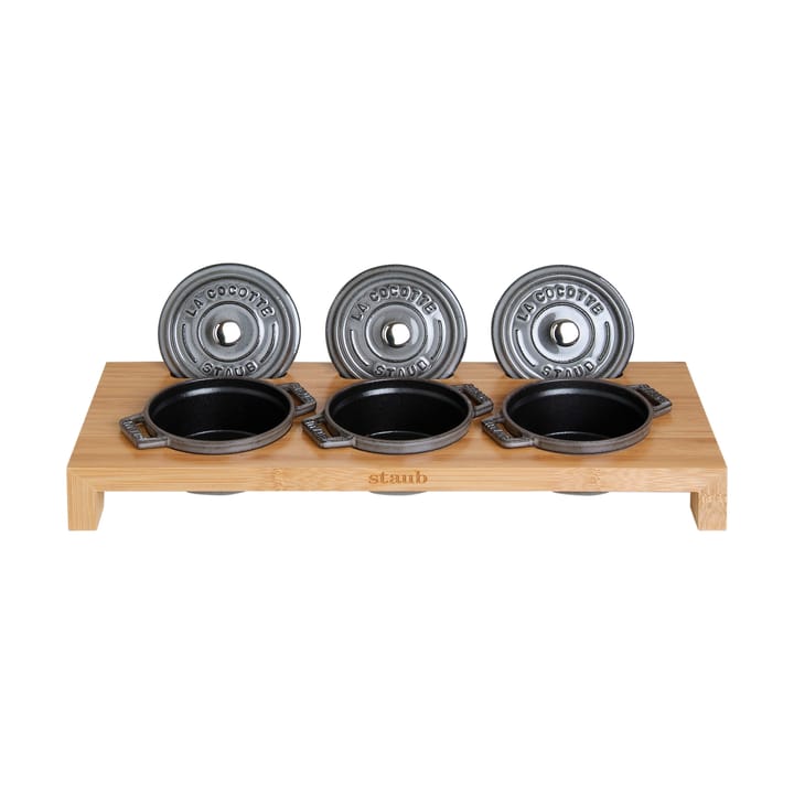ストウブ ミニポット 3個用 サービングホルダー - Bamboo - STAUB | ストウブ