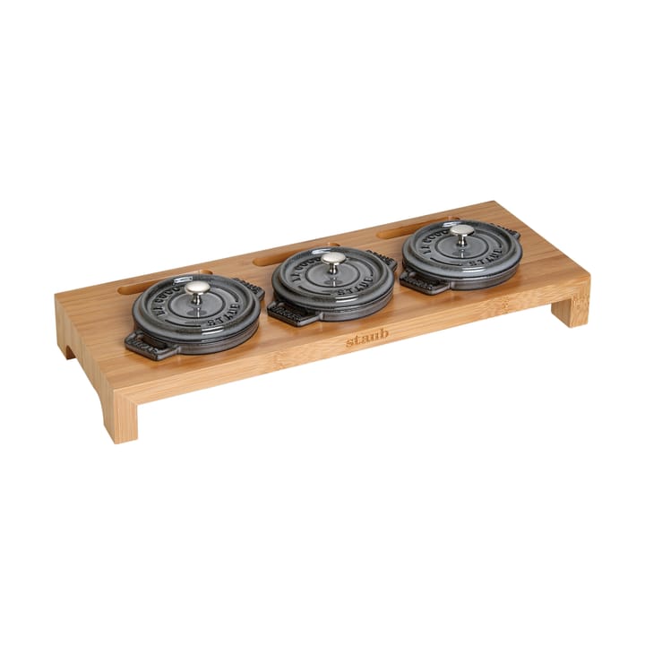 ストウブ ミニポット 3個用 サービングホルダー, Bamboo STAUB | ストウブ
