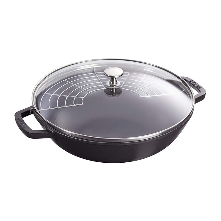 ウォック ガラス蓋付 Ø30 cm 4.4 L - Black - STAUB | ストウブ