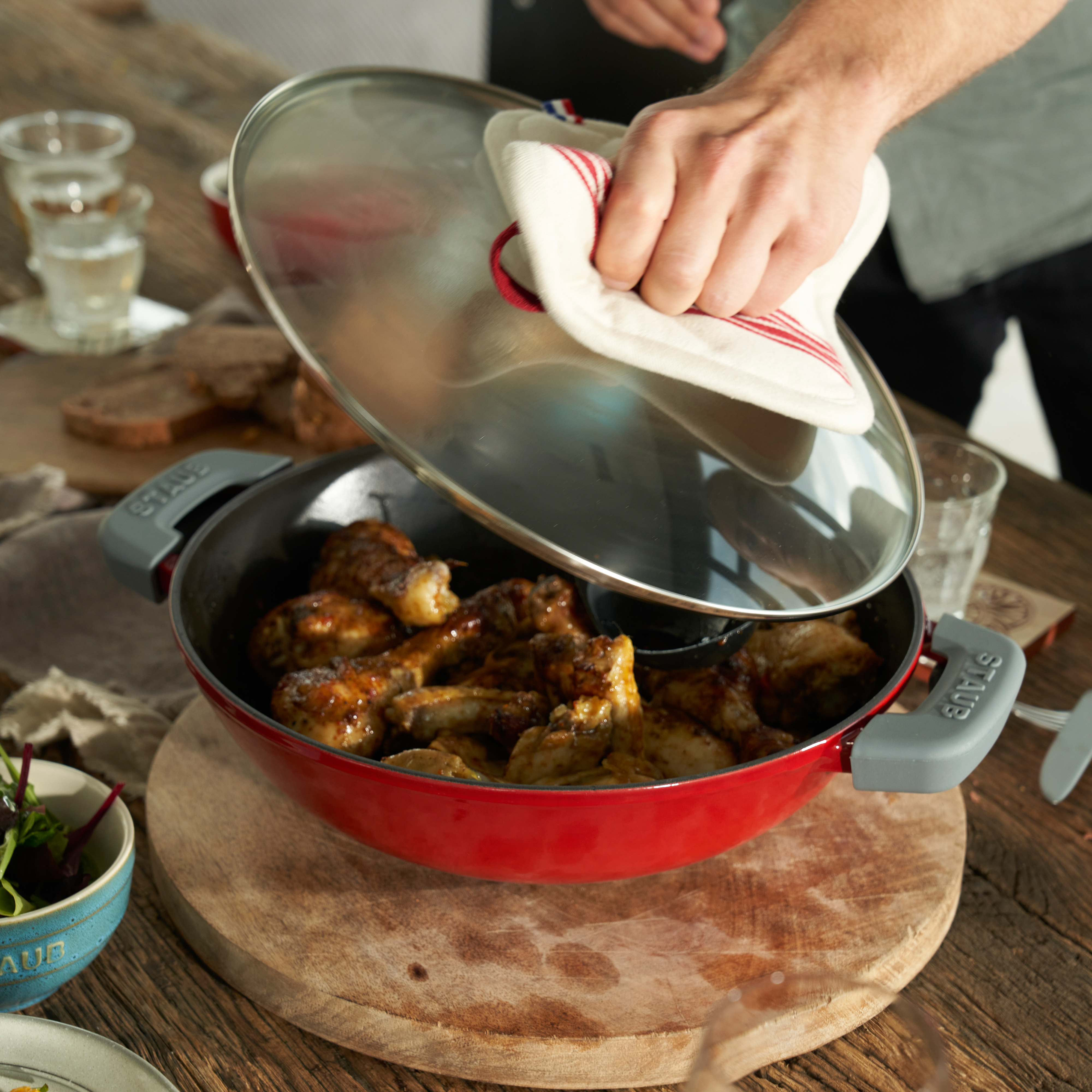 STAUB | ストウブ からのウォック ガラス蓋付 Ø30 cm 4.4 L