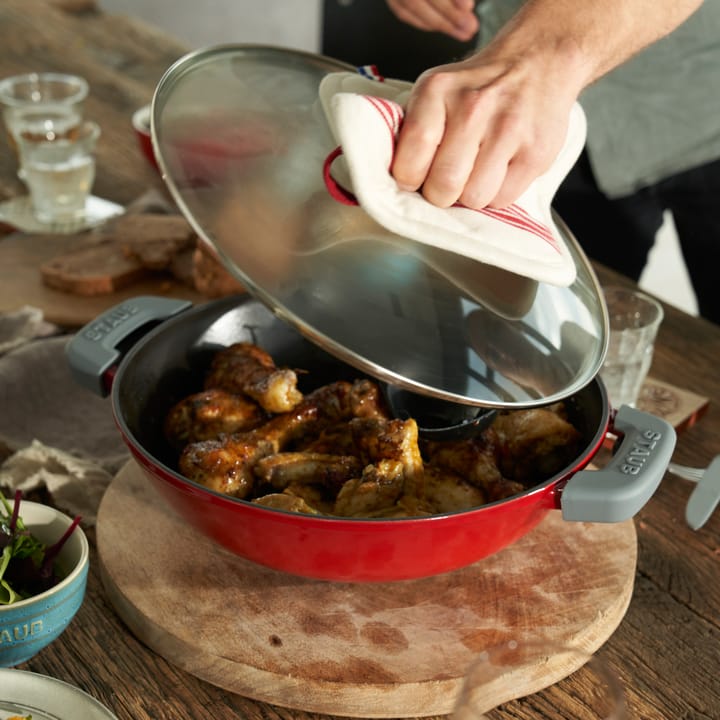 ウォック ガラス蓋付 Ø30 cm 4.4 L, Red STAUB | ストウブ