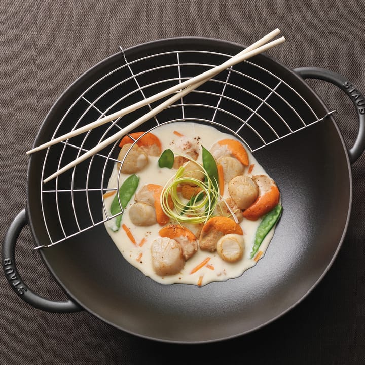 ウォック ガラス蓋付 Ø37 cm 5.7 L, Black STAUB | ストウブ