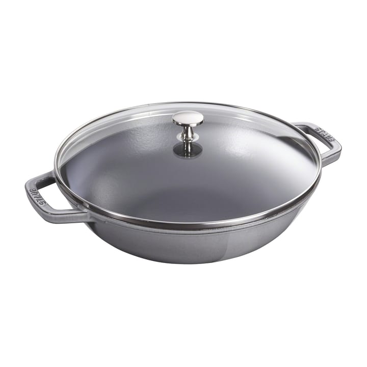 ウォック ガラス蓋付 Ø37 cm 5.7 L - grey - STAUB | ストウブ