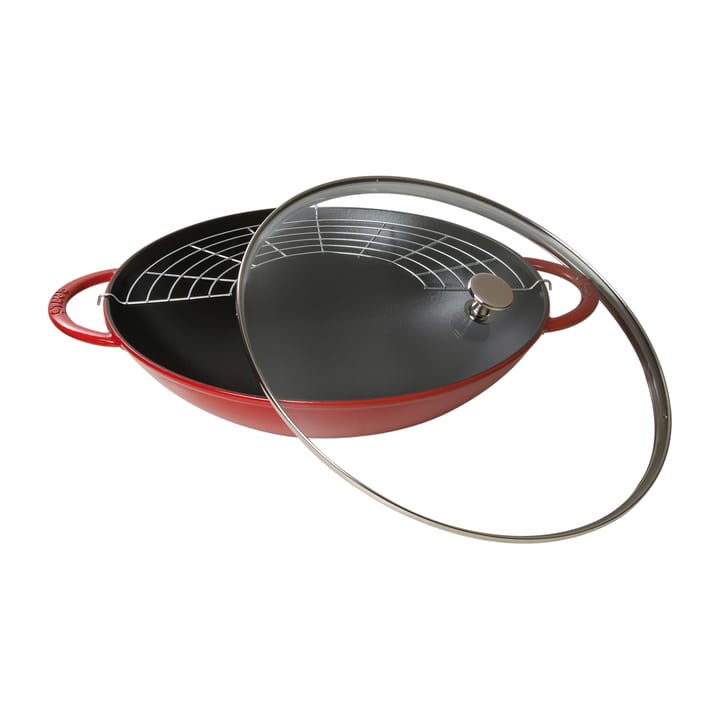 ウォック ガラス蓋付 Ø37 cm 5.7 L - Red - STAUB | ストウブ