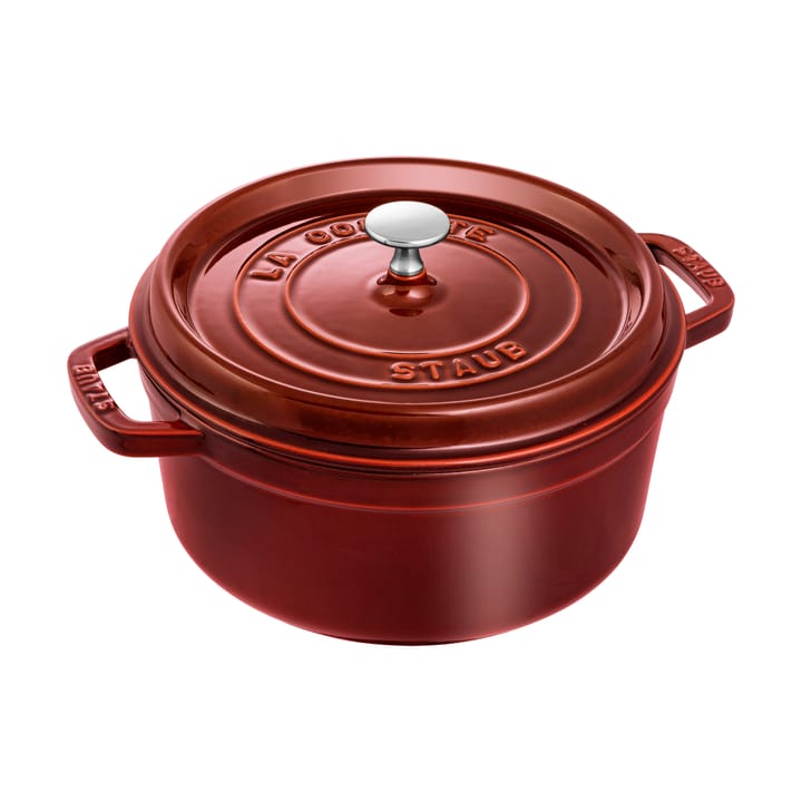 ストウブ  ラウンドココット 鍋 鋳鉄 3.8 L - Grenadine red - STAUB | ストウブ
