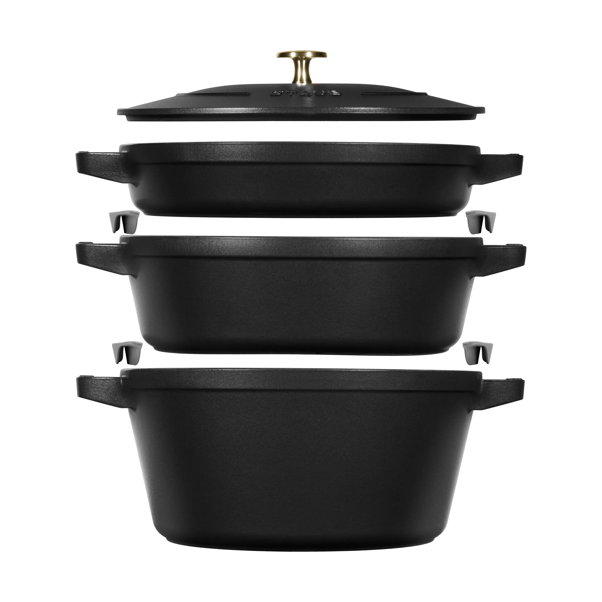 ストウブ 鍋 & ソースパンセット スタッカブル 5ピース , Black STAUB | ストウブ