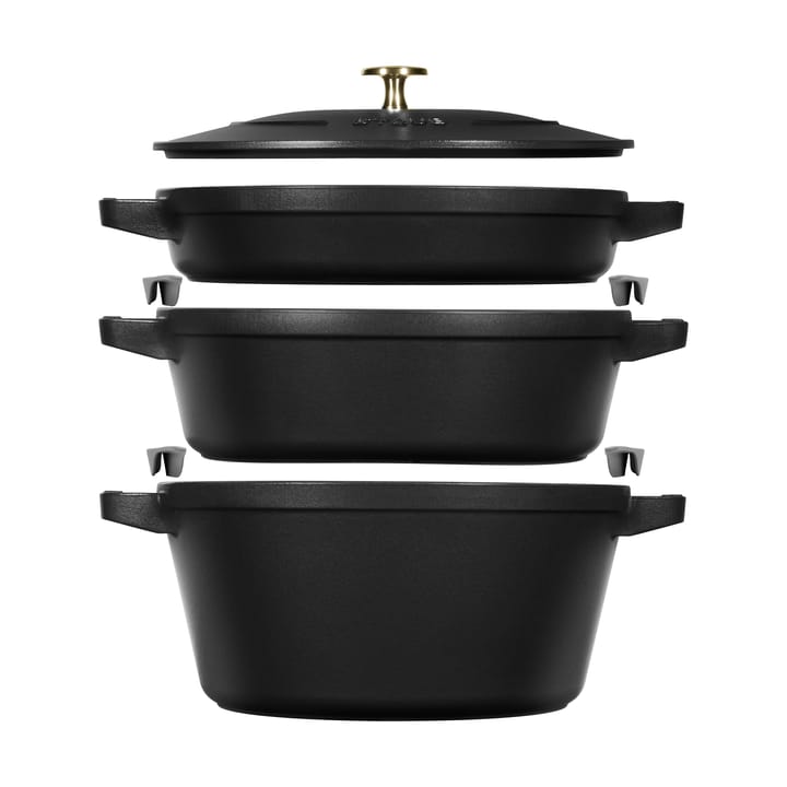ストウブ 鍋 & ソースパンセット スタッカブル 5ピース  - Black - STAUB | ストウブ