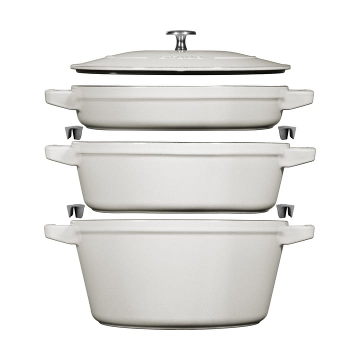 ストウブ 鍋 & ソースパンセット スタッカブル 5ピース  - White truffle - STAUB | ストウブ