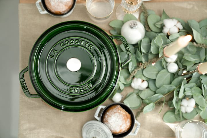 ストウブ ラウンドココ��ット 鍋 鋳鉄 5.2 L, Basil green STAUB | ストウブ