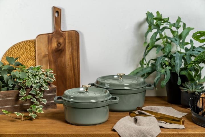 ストウブ ラウンドココット 鍋 鋳鉄 5.2 L, Eucalyptus wood STAUB | ストウブ