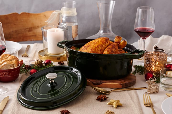 ストウブ オーバルココット 鋼鉄 5.5 L, Basil green STAUB | ストウブ