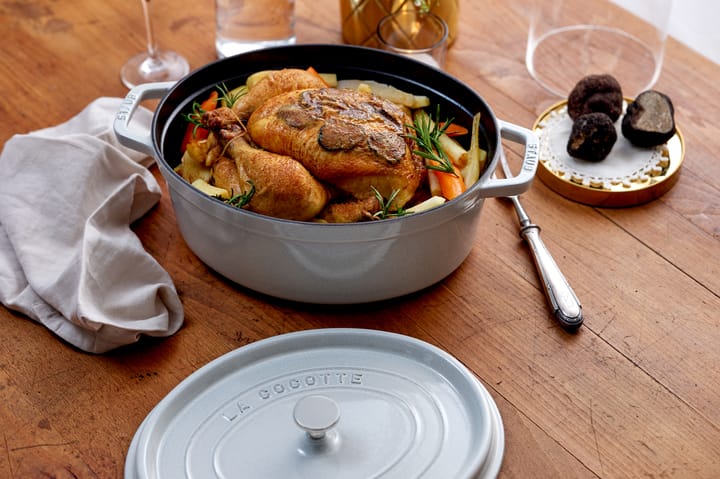 ストウブ オーバルココット 鋼鉄 6.7 L, White truffle STAUB | ストウブ