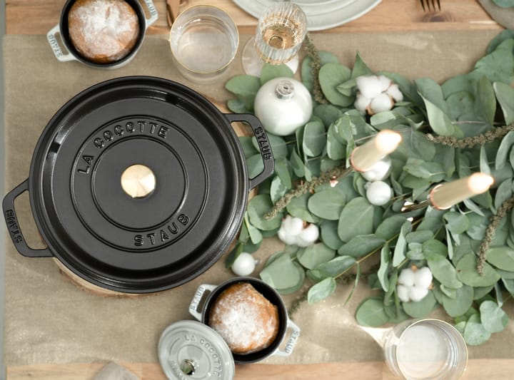 ストウブ ラウンドココット 鍋 鋳鉄 8.4 L, Black STAUB | ストウブ