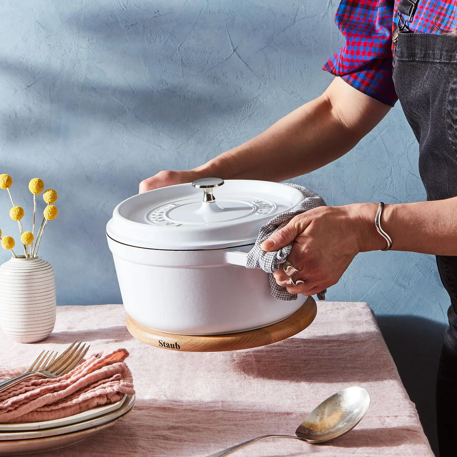 STAUB | ストウブ からのストウブ マグネット式鍋敷き ラウンド beech