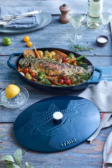 La Mer / ラ・メール オーバル キャセロール ディッシュ - エナメル3レイヤー - 32 cm - STAUB | ストウブ
