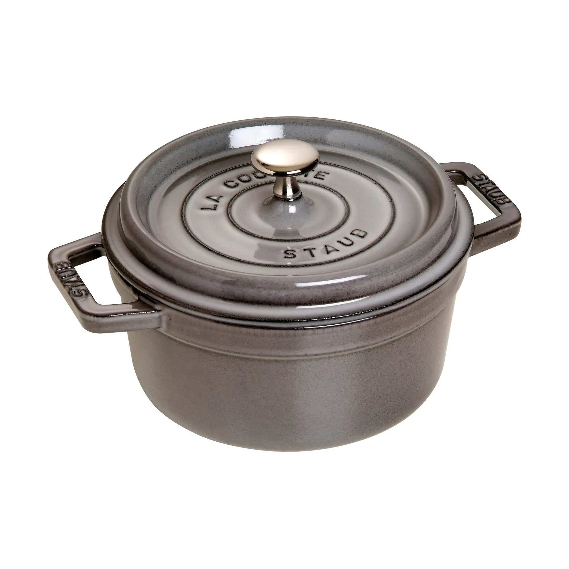 ストウブ ラウンドココット 鋳鉄 pot 2.2 L, Graphite gray STAUB | ストウブ