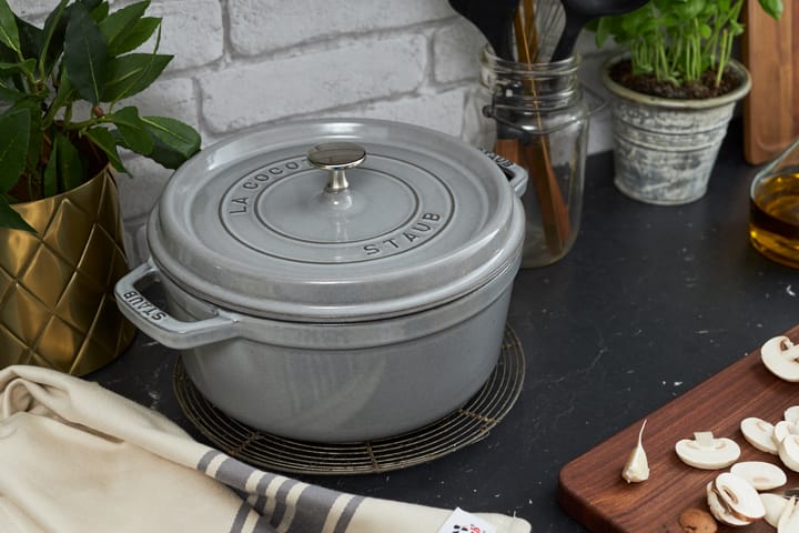 ストウブ ラウンドココット 鋳鉄 pot 2.2 L, Graphite gray STAUB | ストウブ