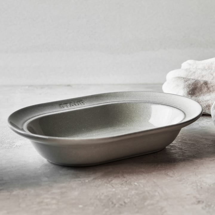 STAUB ニュー ホワイトトリュフ (カンパーニュ) ソーサー オーバル, 25 cm STAUB | ストウブ
