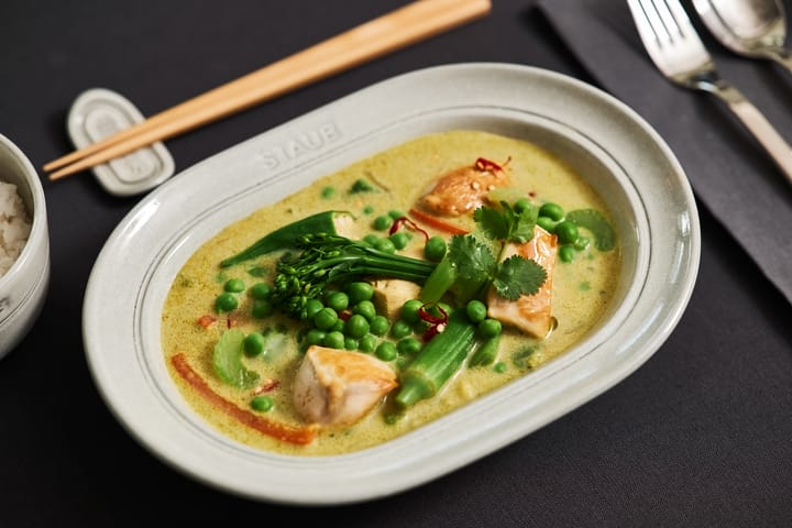 STAUB ニュー ホワイトトリュフ (カンパーニュ) ソーサー オーバル, 25 cm STAUB | ストウブ