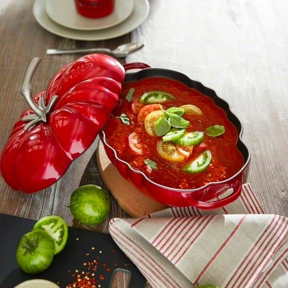 STAUB トマト ココット ディッシュ 25cm, red STAUB | ストウブ