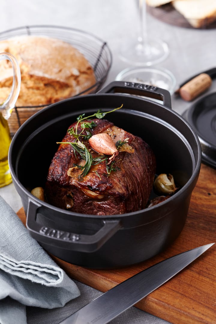 STAUB ラウンドココット ディッシュ 26cm, black STAUB | ストウブ