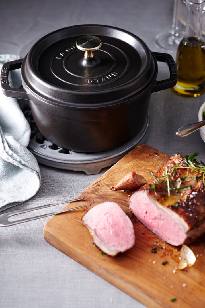 STAUB ラウンドココット ディッシュ 26cm, black STAUB | ストウブ