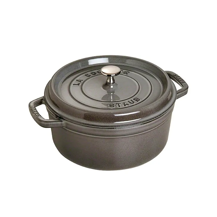STAUB ラウンドココット ディッシュ 26cm, grey STAUB | ストウブ