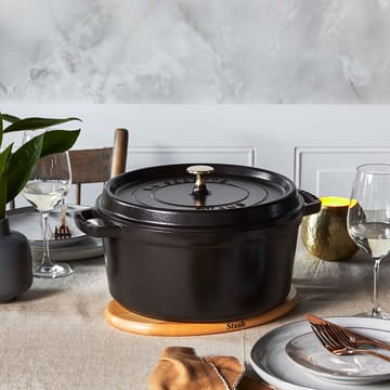 STAUB ラウンドココット ディッシュ 28cm - black - STAUB | ストウブ