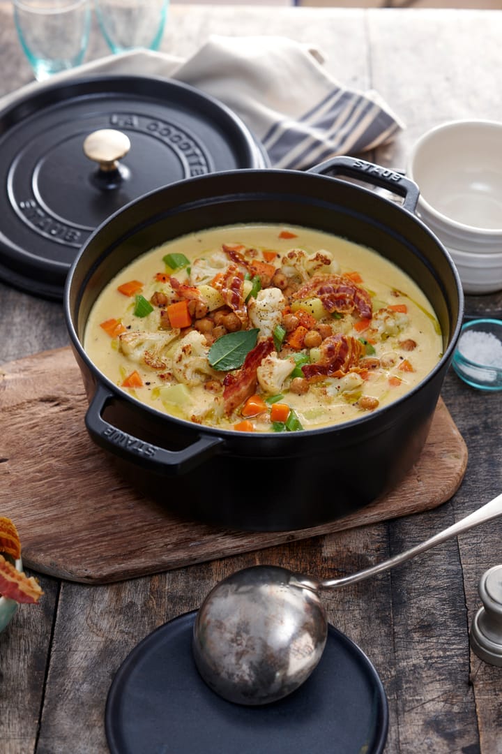 STAUB ラウンドココット ディッシュ 28cm, black STAUB | ストウブ