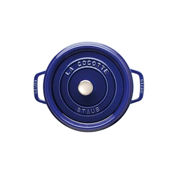 STAUB ラウンドココット ディッシュ. エナメル 3レイヤー  24cm, dark blue STAUB | ストウブ