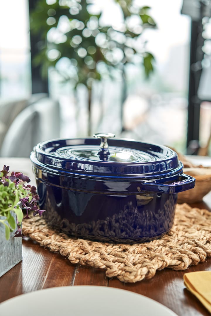STAUB オーバル ココット ディッシュ. エナメル 3レイヤー 29cm, dark blue STAUB | ストウブ